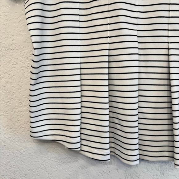 NWT Anthropologie Maeve Corset Peplum Top Striped Pleated Nautical Coastal XL - Picture 12 of 12